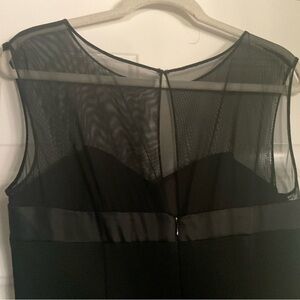 Stunning black dress by Cache’, size 12, ruched center